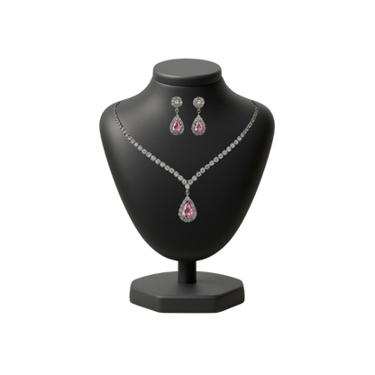 Conjunto Premium de Colar e Brincos com Cristais - Joias Luxuosas para Casamento e Festas