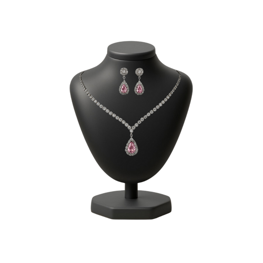 Conjunto Premium de Colar e Brincos com Cristais - Joias Luxuosas para Casamento e Festas